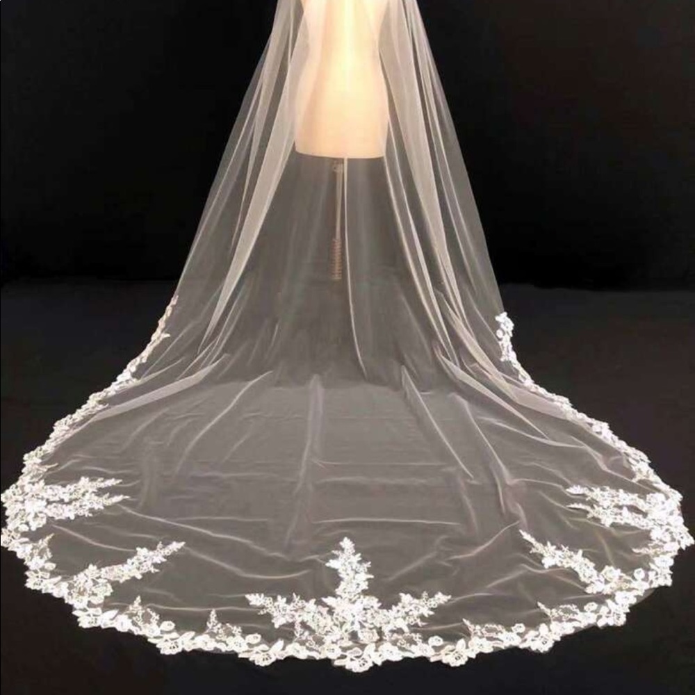 Wedding Veil, cathedral length. Ivory